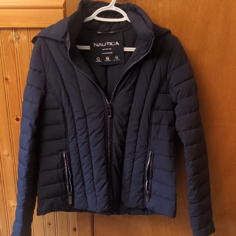 Nautica Women's Dark Blue Puffer Jacket